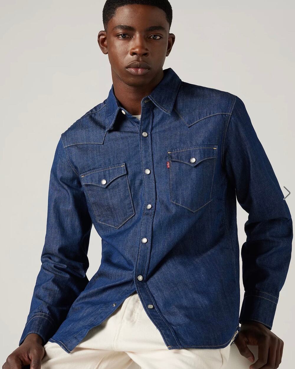 Levi's Mens The Barstow Western Button Up Standard Fit Size Medium NWT